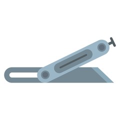 Metal angle knife icon. Flat illustration of metal angle knife vector icon for web design