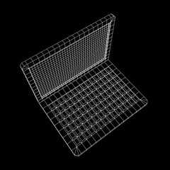 Laptop Abstract Mesh Background Vector