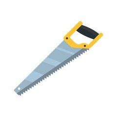 Home handsaw icon. Flat illustration of home handsaw vector icon for web design