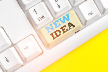Handwriting text New Idea. Conceptual photo A thought or conception refer to a product of mental...