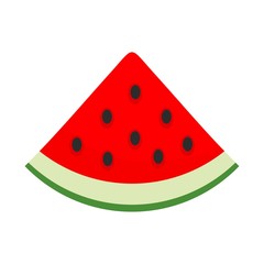 Slice of watermelon icon. Flat illustration of slice of watermelon vector icon for web design