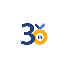 30 th Anniversary Celebration Vector Template Design Illustration