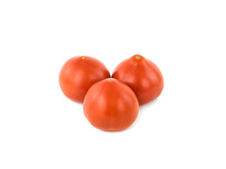 Tomatoes on a white background