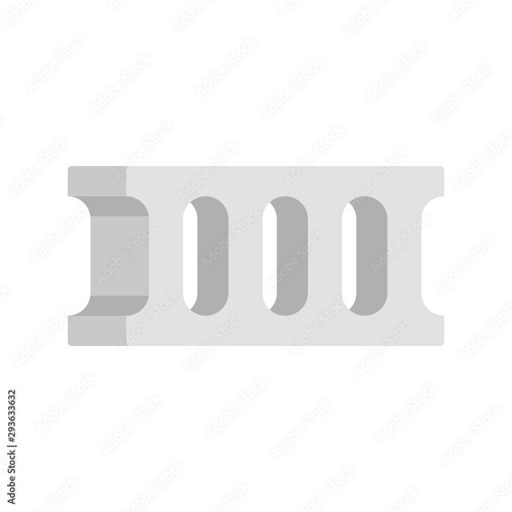 Poster concrete block icon. flat illustration of concrete block vector icon for web design