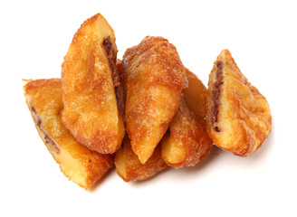 rice cracker on white background