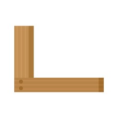 Wood angle icon. Flat illustration of wood angle vector icon for web design