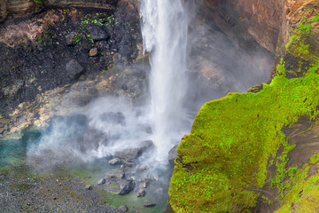 Haifoss waterfall, the fourth highest waterfall(122m) of the island, situated near the volcano Hekla in southern Iceland