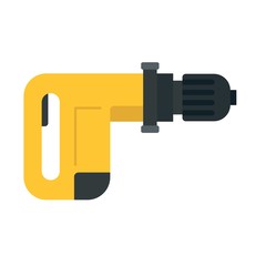 Power drill icon. Flat illustration of power drill vector icon for web design