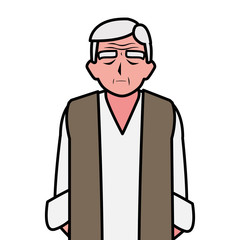 Grandfather cartoon vector design icon