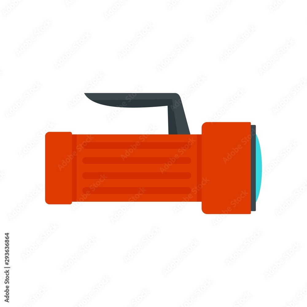 Poster flashlight icon. flat illustration of flashlight vector icon for web design