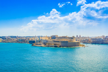 Landscape with old Fort Saint Angelo, Birgu, Malta