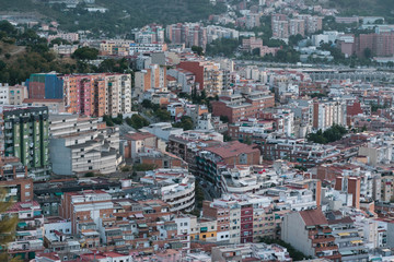 Fototapeta na wymiar aerial view of Barcelona from the barracks