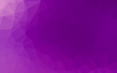 Light Purple vector abstract polygonal texture. Shining illustration, which consist of triangles. Template for a cell phone background.