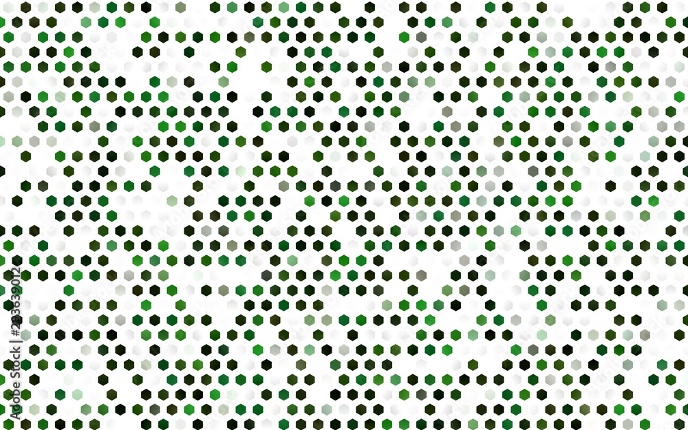 Fototapete light green vector background with hexagons. abstract illustration with colorful hexagons. pattern f