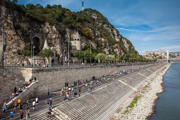 Tableaux ronds sur aluminium brossé Budapest Budapest Marathon