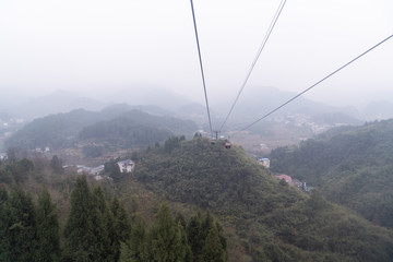 Cable car in Zhangjiajie National Forest Park, China
