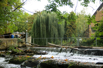 A small waterfall in an idyllic area