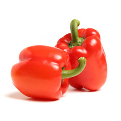 fresh bell pepper (capsicum) on white background