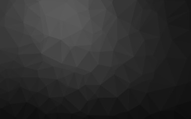 Dark Silver, Gray vector shining triangular background. Triangular geometric sample with gradient.  Triangular pattern for your business design.