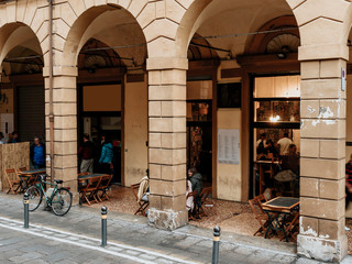 Street arcade in Bologna, Emilia Romagna, Italy © Ekaterina Belova