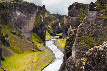 Fjadrargljufur Canyon in Iceland
