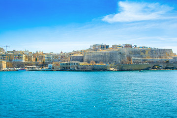 Beautiful landscape with a panoramic view of the Valletta