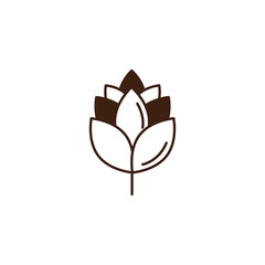 oktoberfest flower celebration isolated icon