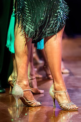 legs of woman dancing latin dance