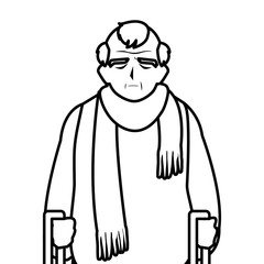 Grandfather cartoon vector design icon