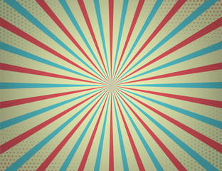 Fototapeta premium Abstract retro background with rays. Vector illutration.