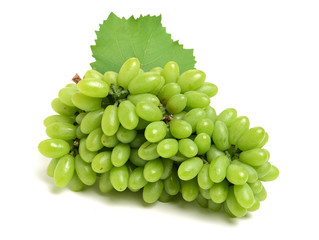 grapes on white background