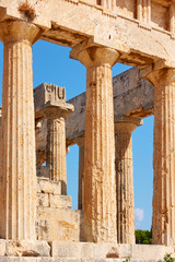 Fototapeta premium Columns of temple of Aphaea in Aegina