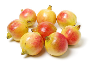 Juicy pomegranate on white background