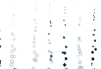 Light BLUE vector pattern with crystals, rectangles.