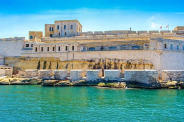 Landscape with old Fort Saint Angelo, Birgu, Malta