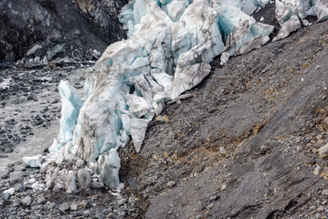 Close Up and detail of Exit Glacier, Harding Icefield, Kenai Fjords National Park, Seward, Alaska, United States