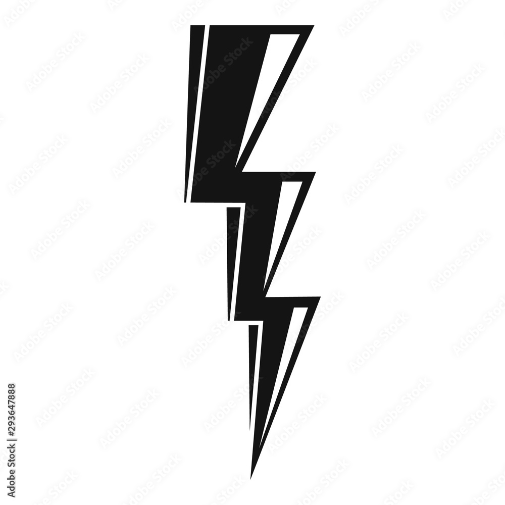 Poster power lightning bolt icon. simple illustration of power lightning bolt vector icon for web design is