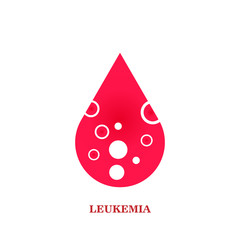 Leukemia icon. Blood cancer symbol