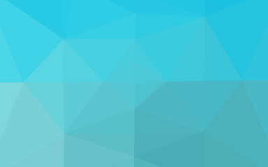 Light BLUE vector abstract mosaic pattern. Triangular geometric sample with gradient.  The best triangular design for your business.