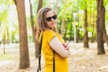 Impatient woman waiting outdoors