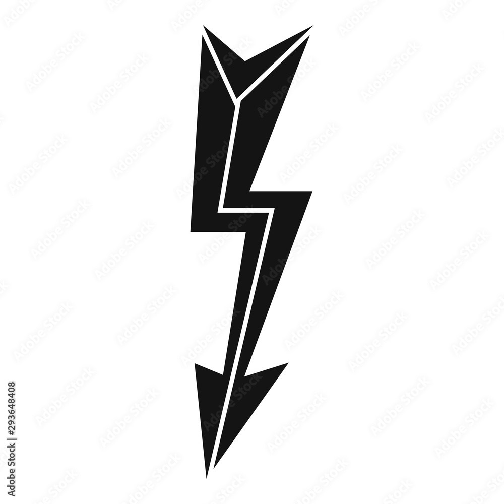 Poster thunderbolt icon. simple illustration of thunderbolt vector icon for web design isolated on white ba