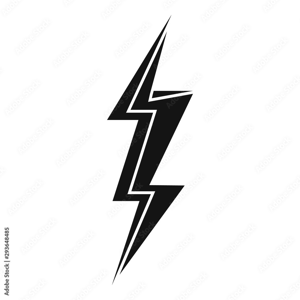 Poster storm lightning bolt icon. simple illustration of storm lightning bolt vector icon for web design is