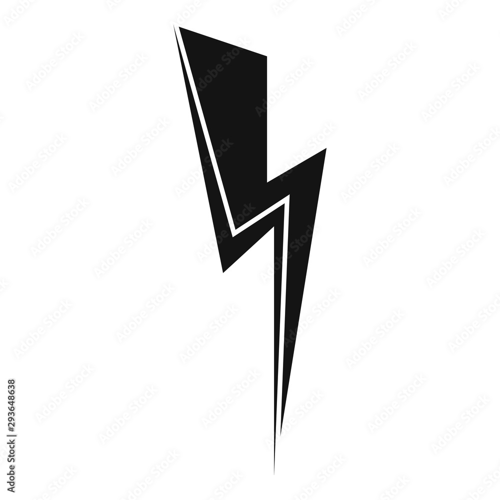 Poster voltage lightning bolt icon. simple illustration of voltage lightning bolt vector icon for web desig