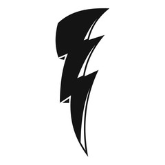 Art lightning bolt icon. Simple illustration of art lightning bolt vector icon for web design isolated on white background