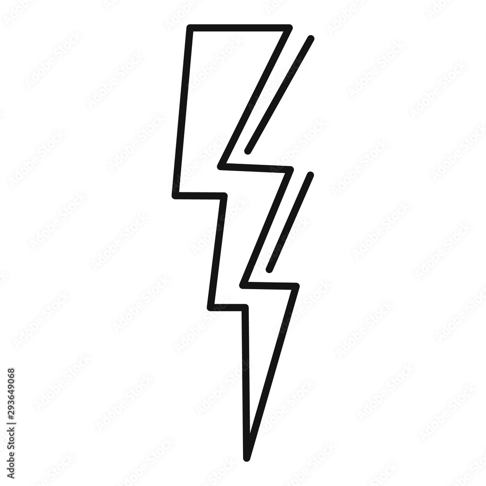 Poster power lightning bolt icon. outline power lightning bolt vector icon for web design isolated on white