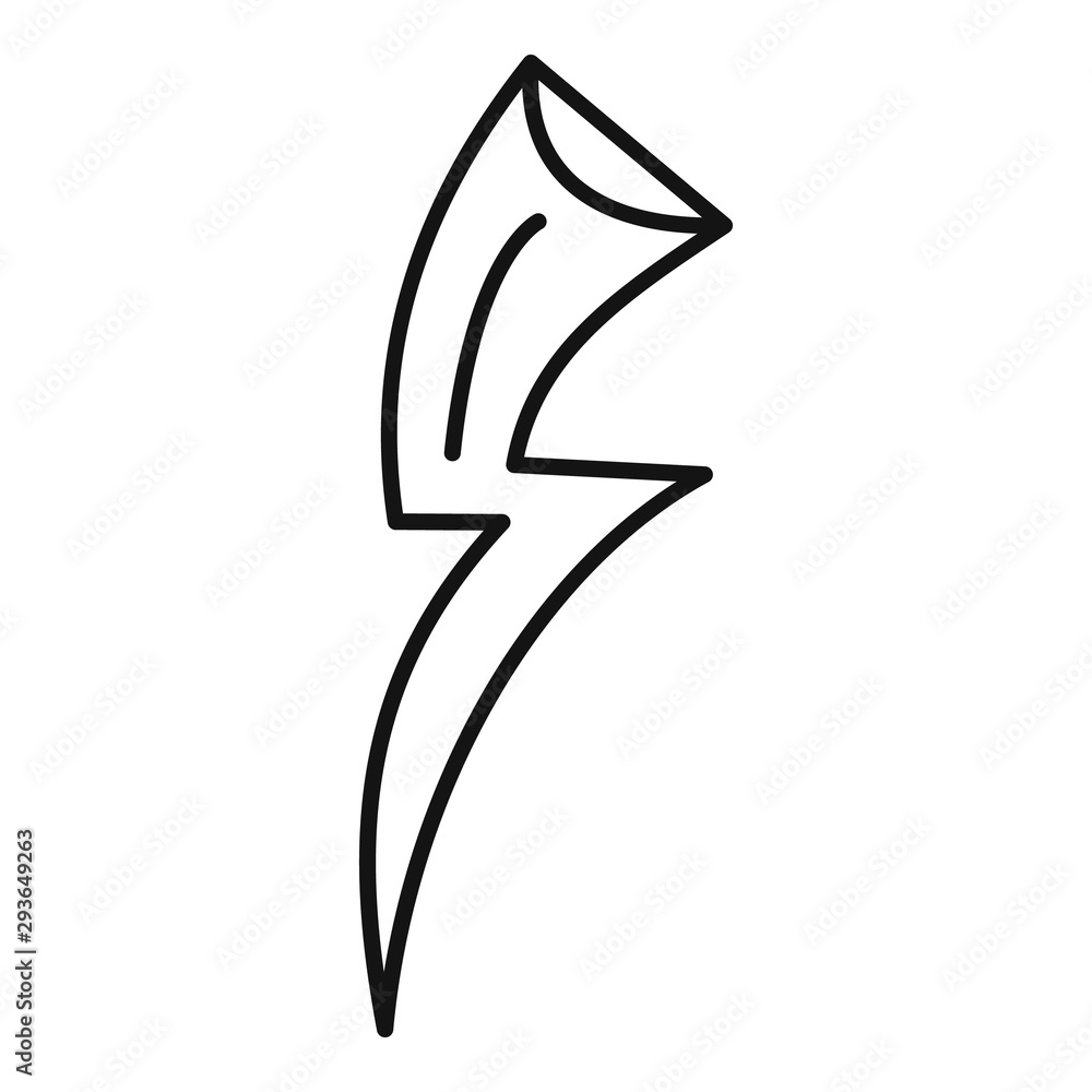 Poster shock lightning bolt icon. outline shock lightning bolt vector icon for web design isolated on white