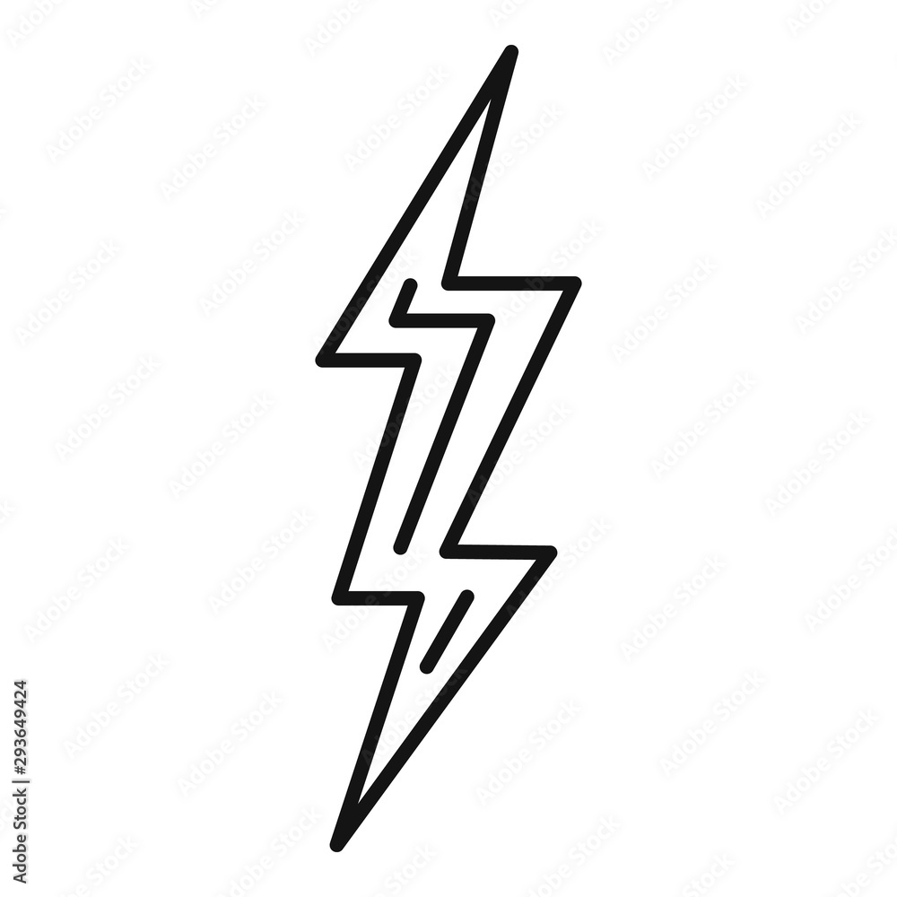 Poster storm lightning bolt icon. outline storm lightning bolt vector icon for web design isolated on white