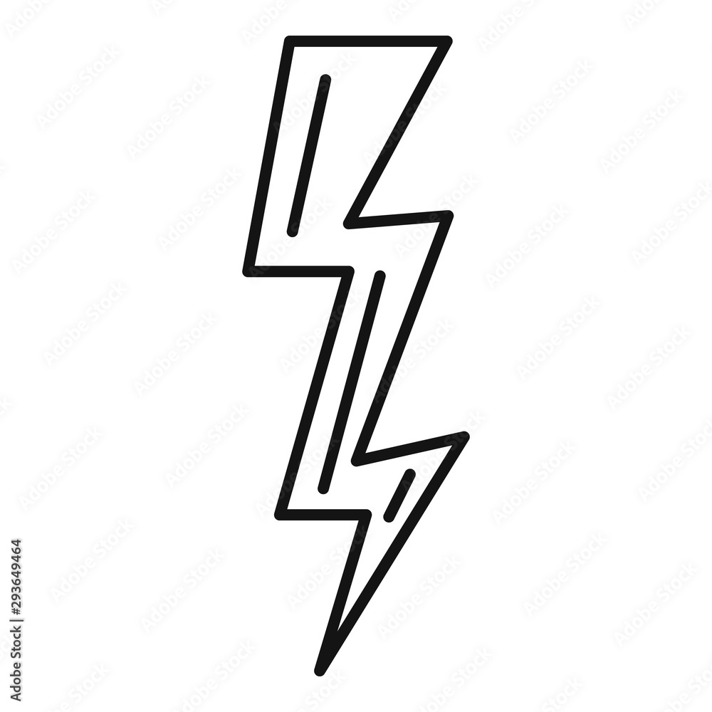 Poster speed lightning bolt icon. outline speed lightning bolt vector icon for web design isolated on white