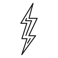 Storm lightning bolt icon. Outline storm lightning bolt vector icon for web design isolated on white background