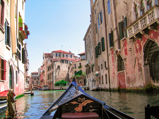Venice trip, gondola ride through the city